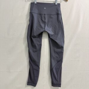 Lululemon Pants Womens Small Crop Grey Ankle Mesh Leggings Yoga